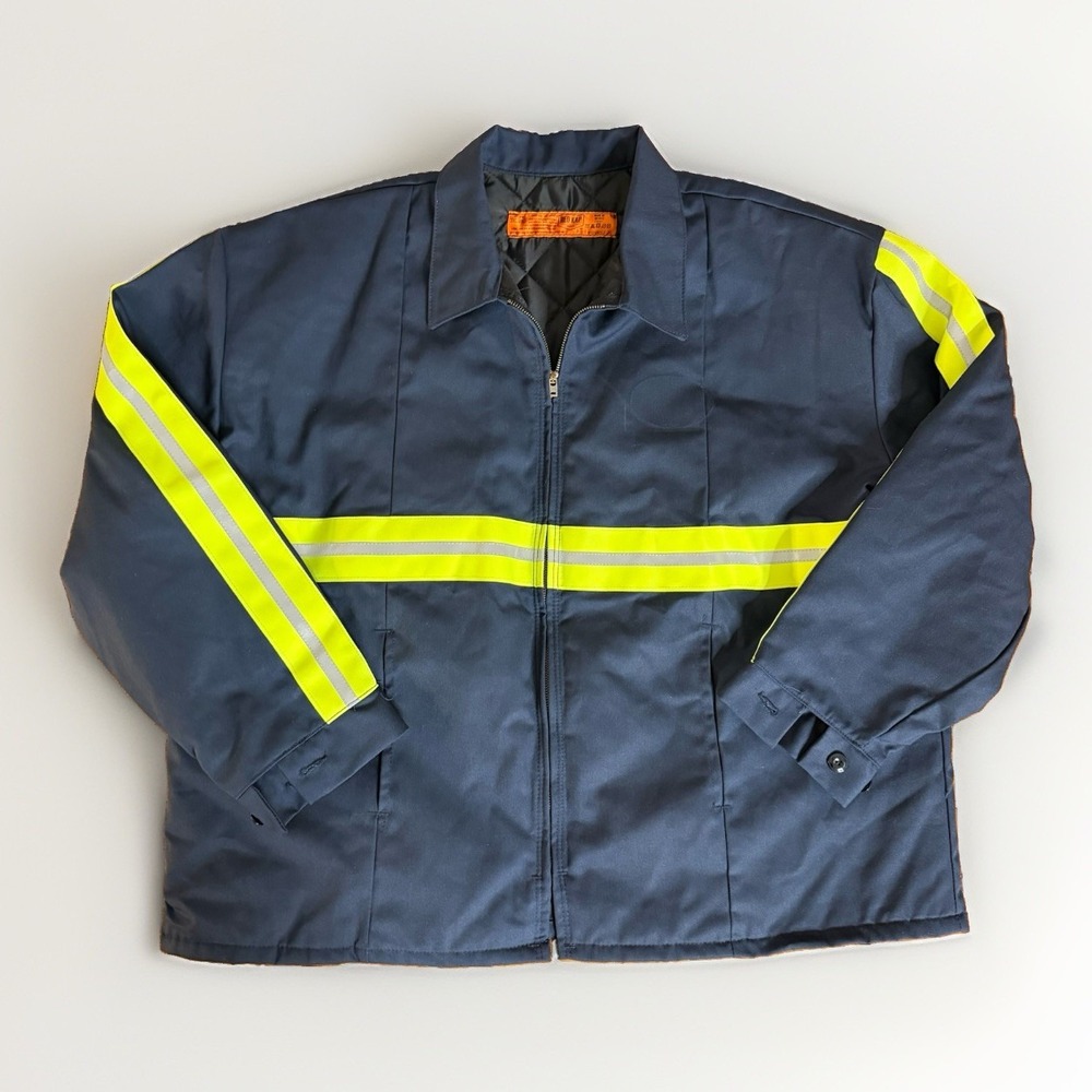 Men's Red Kap Men's Enhanced Visibility Perma-Lined Panel Jacket Size 3XL